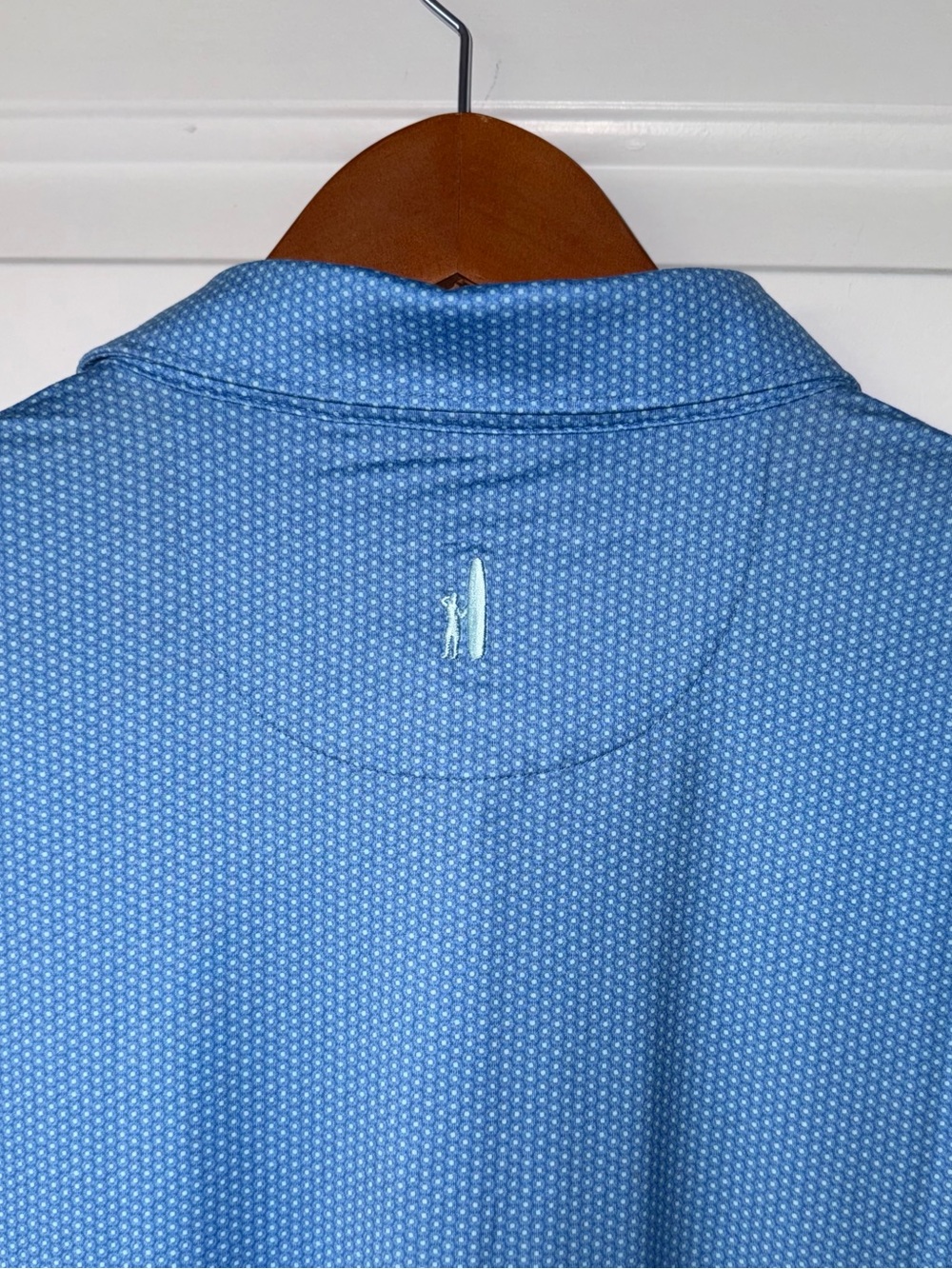 johnnie-O NWT "Marlin" Featherweight Performance Polo in Palisades Blue Microdot - Picture 6 of 8